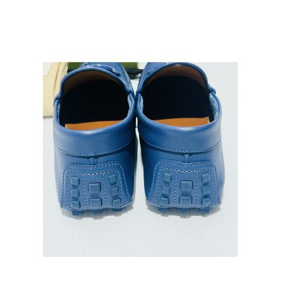 NIB Gucci GG Interlocking G Loafer G 8 US 8.5 Blue Driver moccasins Shoes main image 9